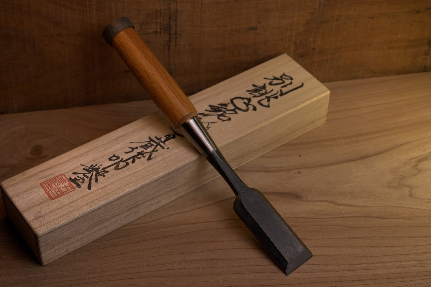 Ioroi 36mm Tataki Nomi w/ Paulownia Wood Box